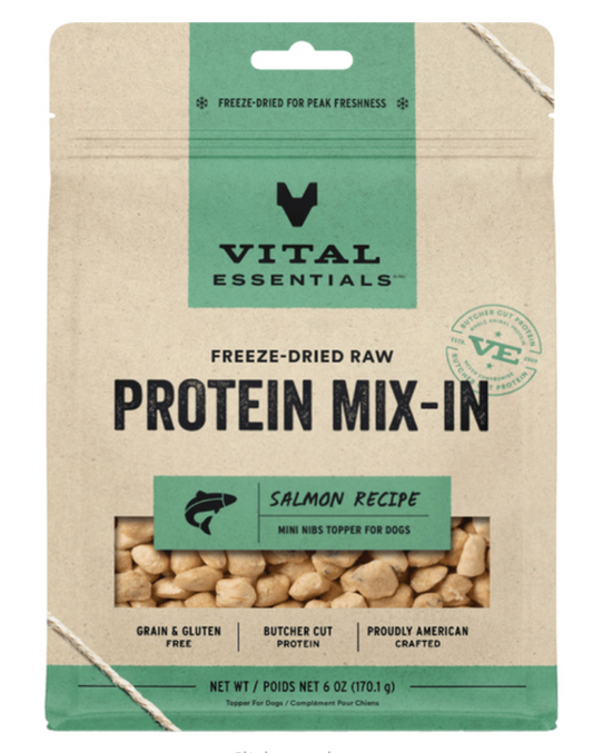 Vital Essentials Raw Protein Mix-In Mini Nibs Salmon 6OZ