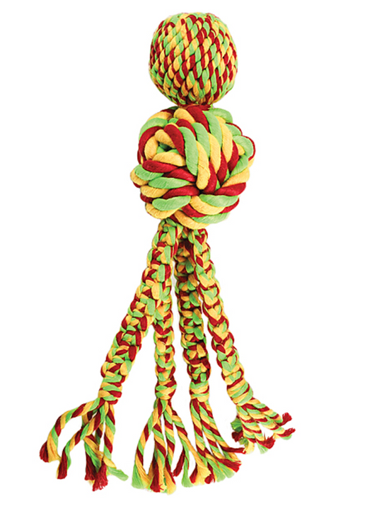 Kong Wubba Weaves with Rope Large | Squeak