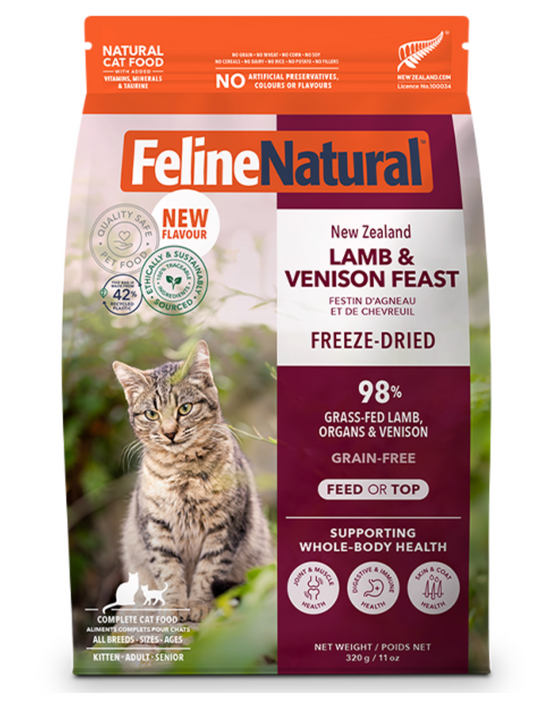 Feline Natural Cat Freeze-Dried Lamb & Venison 11oz