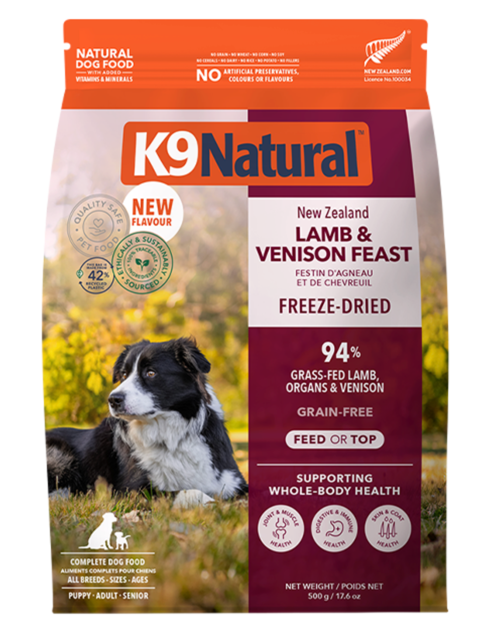 K9 Natural Dog Freeze-Dried Lamb & Venison 17.6oz