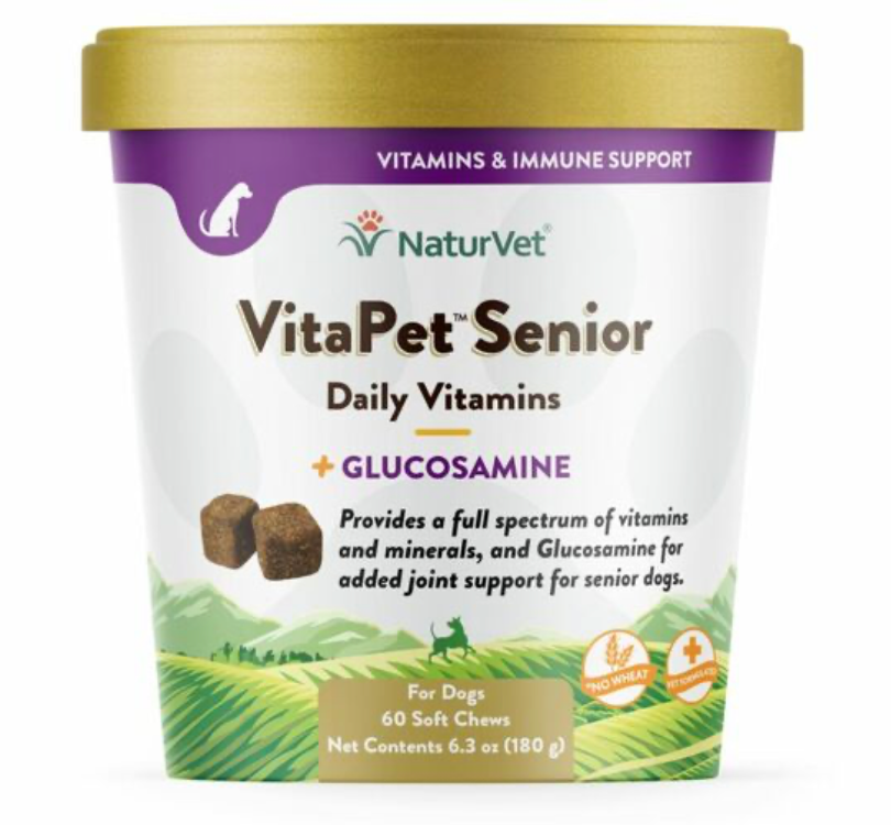 NaturVet VitaPet Senior Daily Vitamins w/Calcium 60CT