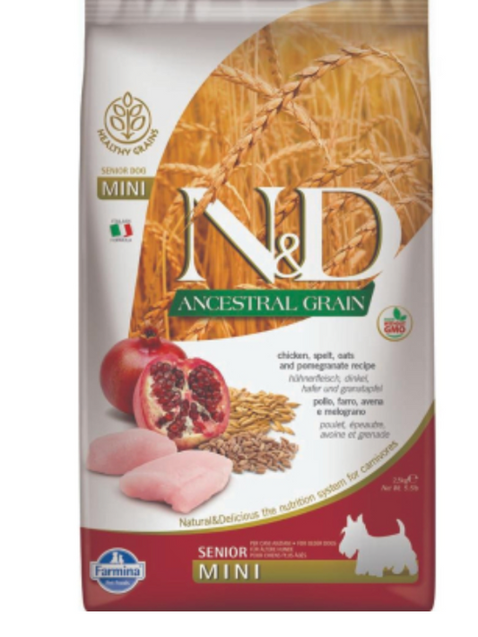 FARMINA ND Senior Dog Ancestral Grain Chicken MINI