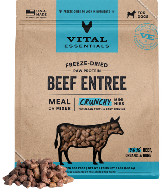 Vital essentials Raw Beef Entree & Mixer Mini Nibs 3lb