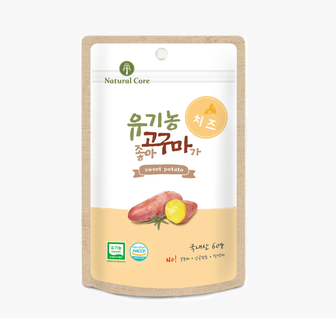 Natural Core Sweet Potato & Cheese Dog Treats (60g) – Soft Chewy Snack