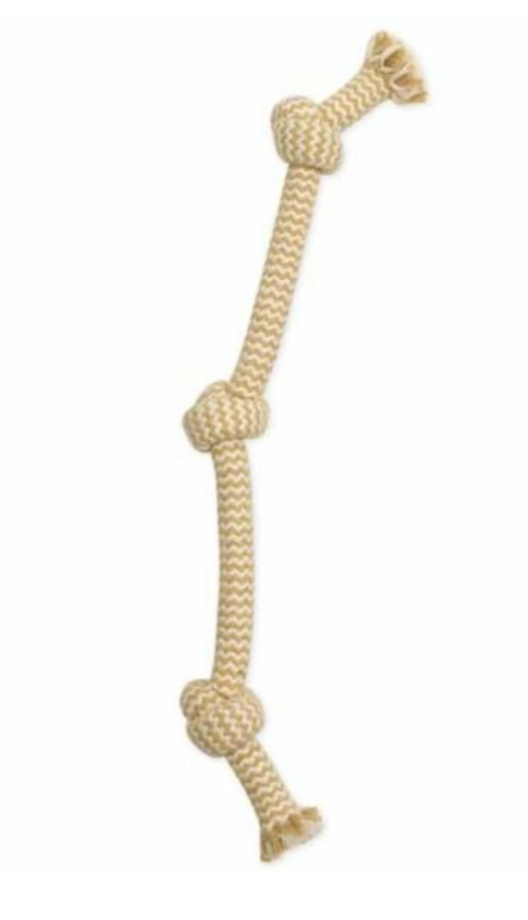 Mammoth Extra Peanut Butter 3 Knot Tug Small 15"