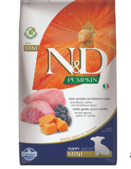 FARMINA ND Puppy Pumpkin Lamb and Blueberry MINI 2.5kg