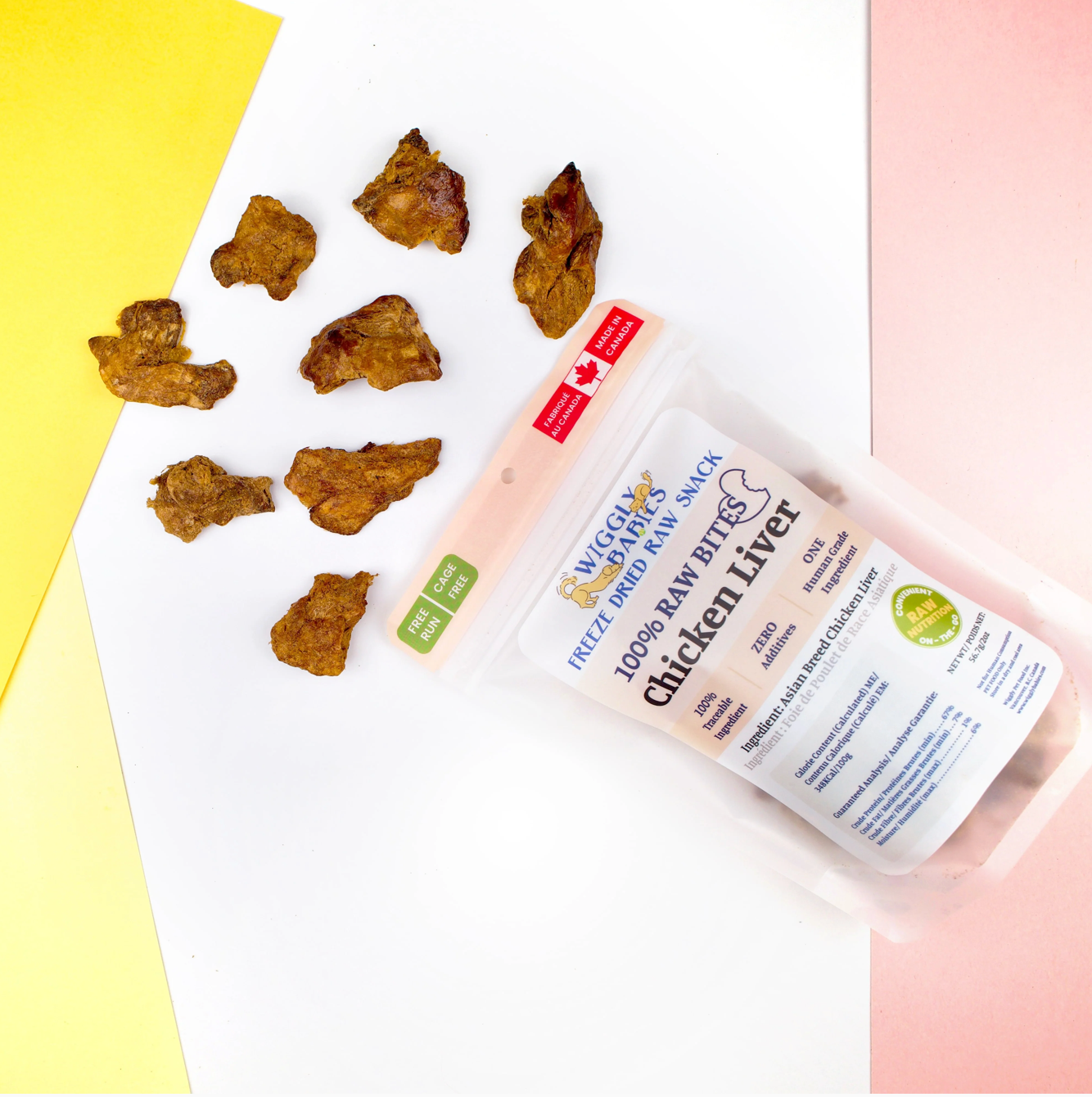 Wiggly Babies Asian Breed Chicken Liver Freeze Dried Raw