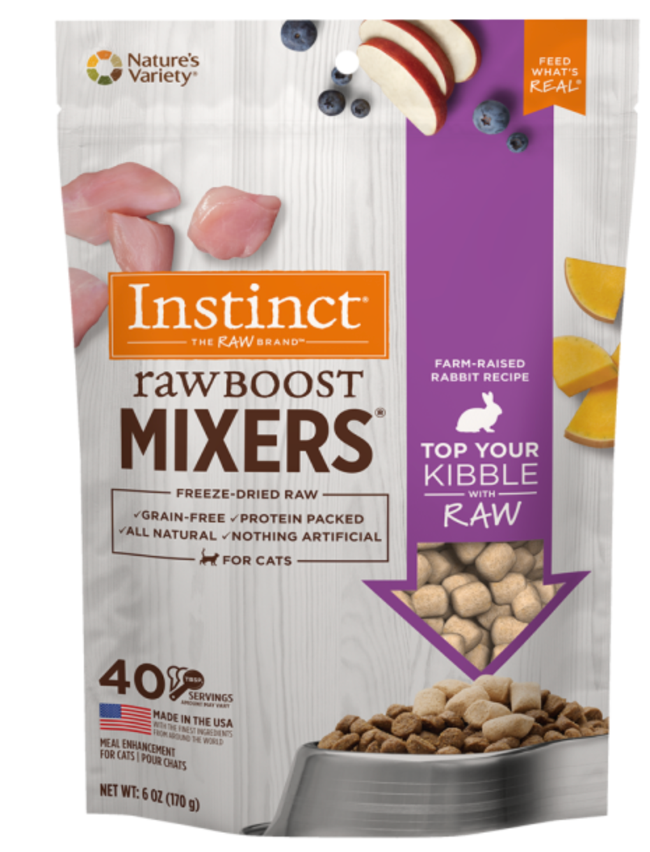 Instinct Cat Raw Boost FD Mixers FarmRaised Rabbit 6 oz