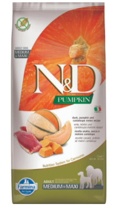 FARMINA ND PUMPKIN Dog Duck & Cantaloupe AD Med/Maxi 12kg