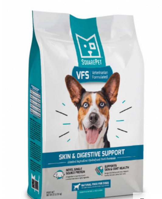 SQUARE PET Dog VFS Skin & Digestive Support Pork & Rice 10kg