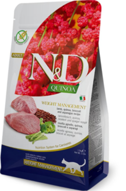 FARMINA N&D QUINOA Cat WEIGHT MANAGEMENT Lamb 5kg