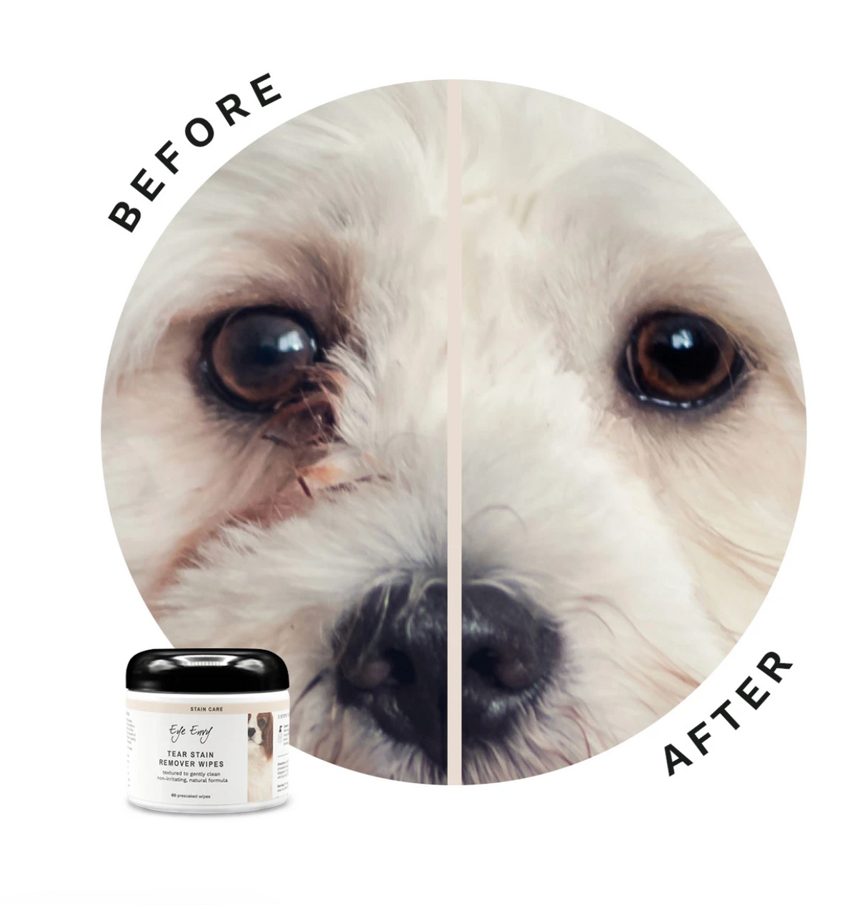 eye envy TEAR STAIN REMOVER WIPES FOR DOGS