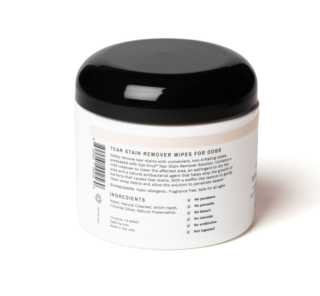 eye envy TEAR STAIN REMOVER WIPES FOR DOGS