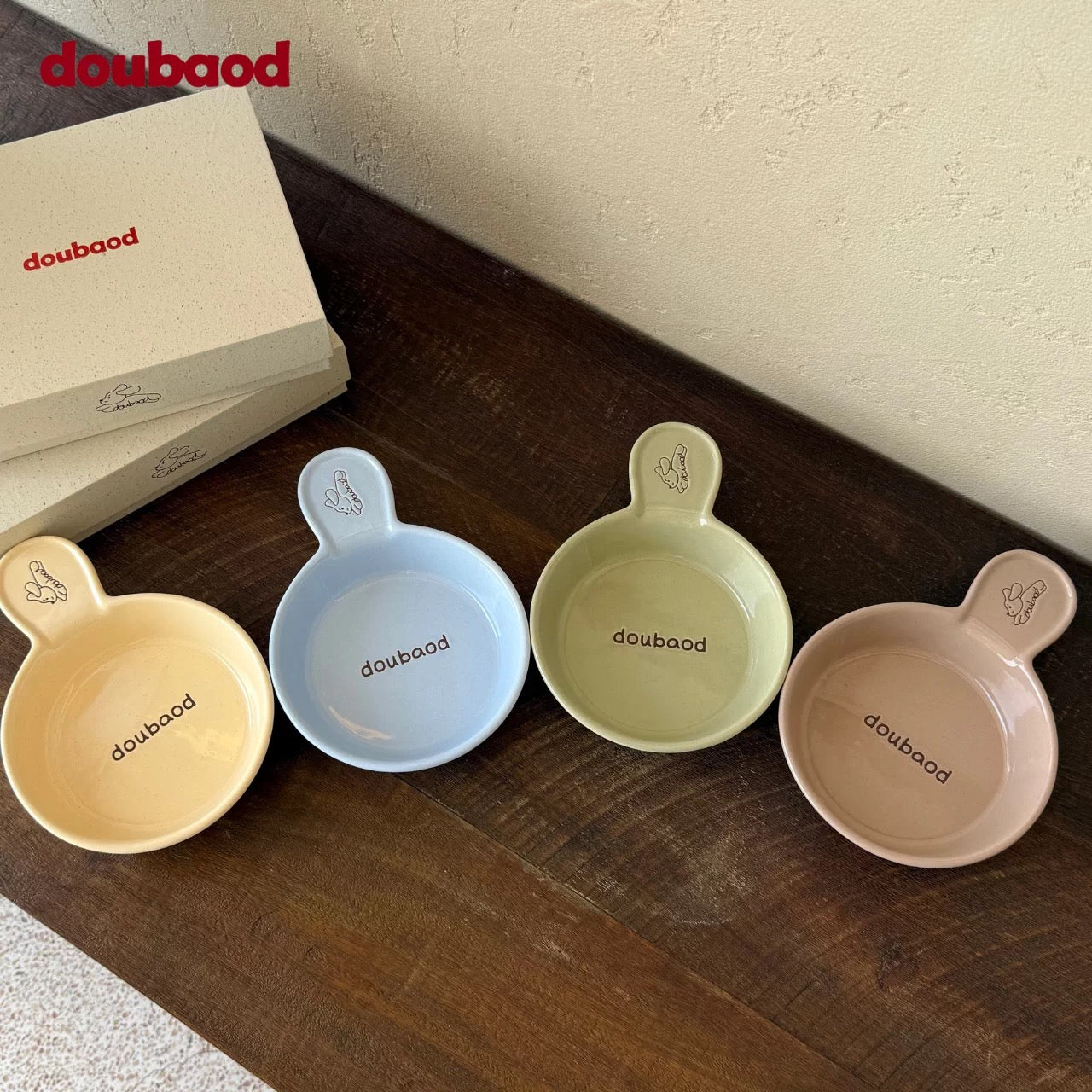 doubaod Handle Pet Bowl