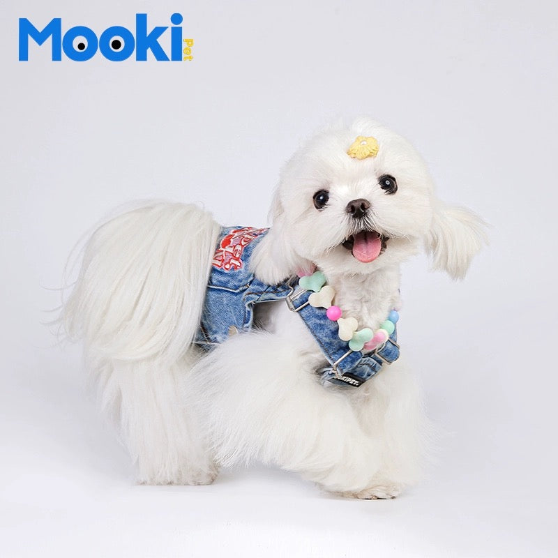 MOOKIPET Punk Demin Pet Overall