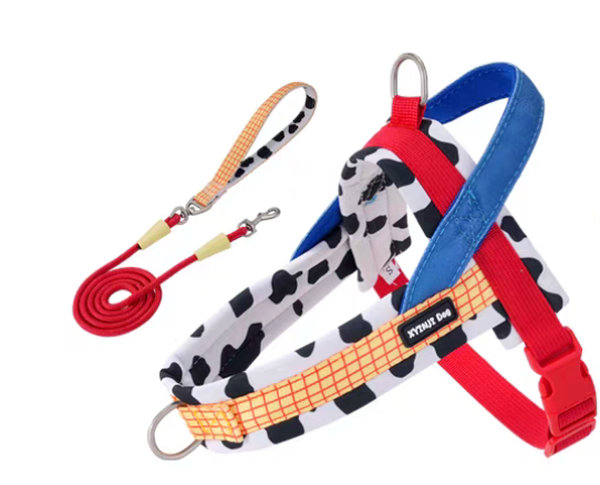Soft Padded Dog Harness with Leash 015