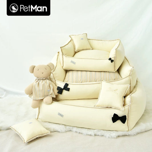 PetMan Striped Cotton Pet Bed