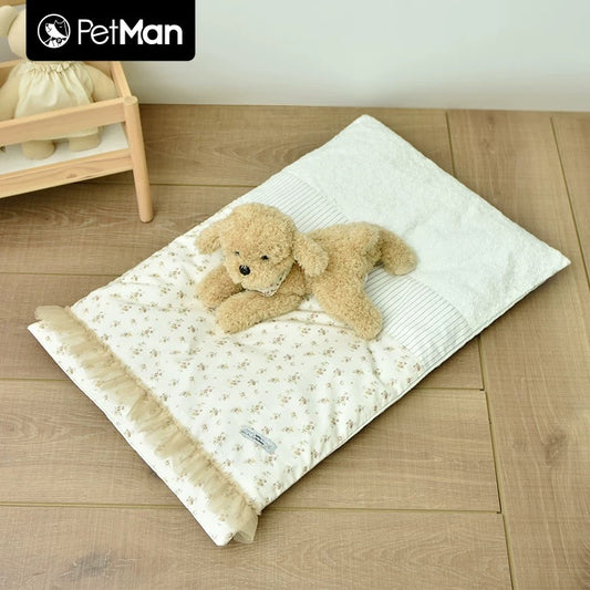 PetMan Small Floral Print Cotton Pet Bed