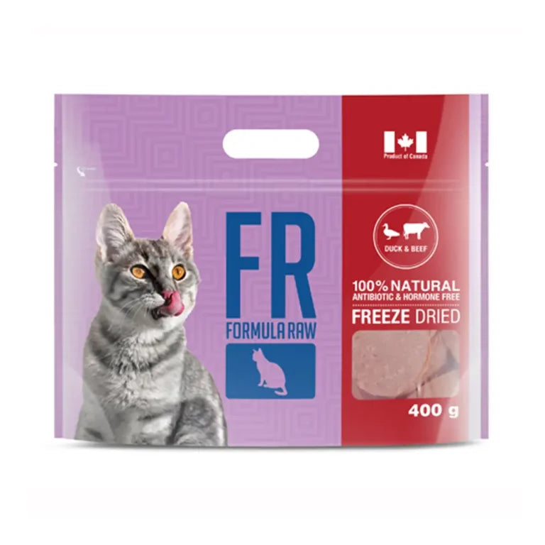 Formula Raw – Feline Freeze Dried Duck/Canard & Beef/Beouf – 400g