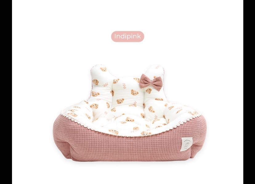 Its Dog Pink teddy bear pet bed