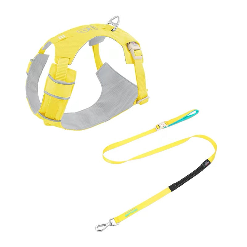 ZOOLAND Dog Harness & Leash Set Sunshine Yellow & Aqua