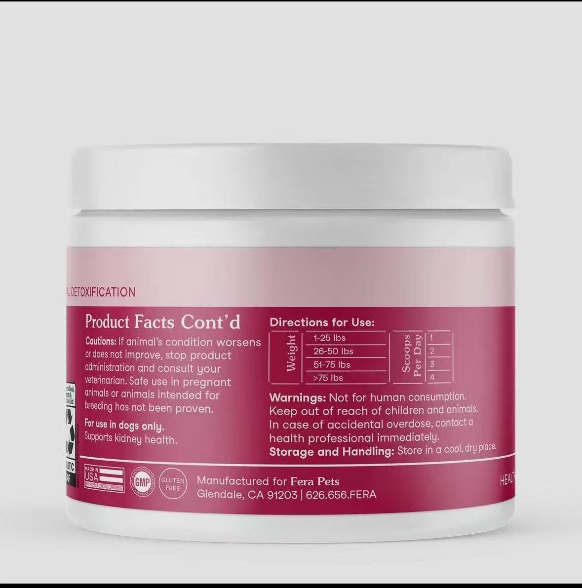 Fera pets Kidney support for dogs