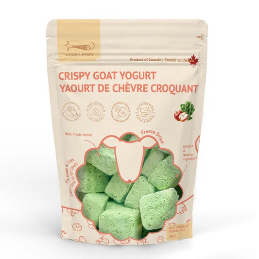 Loopy Paws - Treats - Freeze-Dried - Crispy Goat Yogurt - Vegetables & Apple - 30g