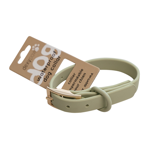 Dexypaws Waterproof Dog Collar - Sage Green - X-Large