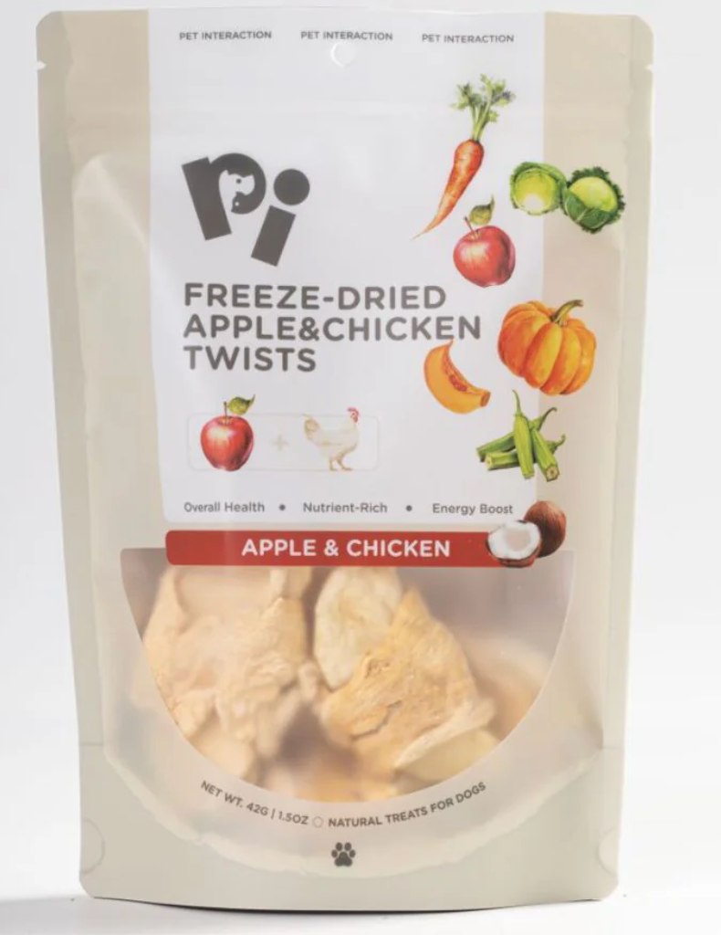 Pi Freeze-Dried Apple &  Chicken Twists 42g