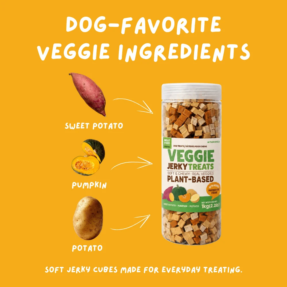 English Product Description | Pawomics Veggie Jerky Treats