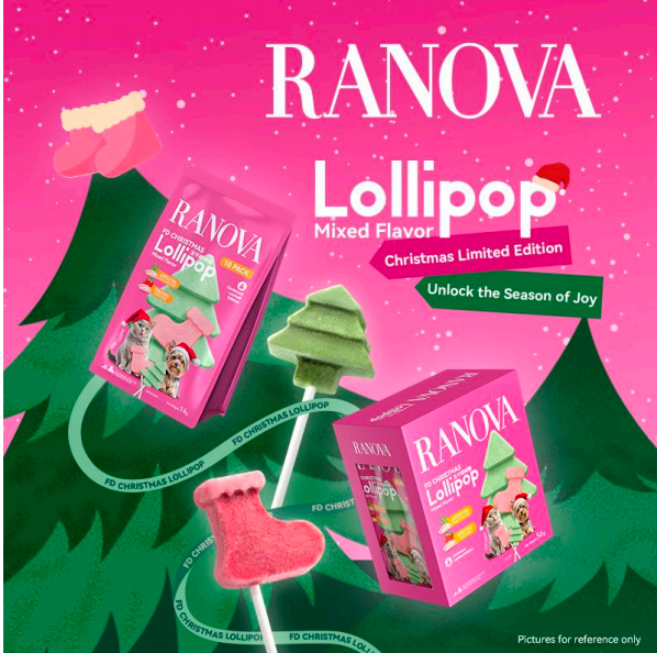 Ranova Christmas Lollipop Box for Cat & Dog