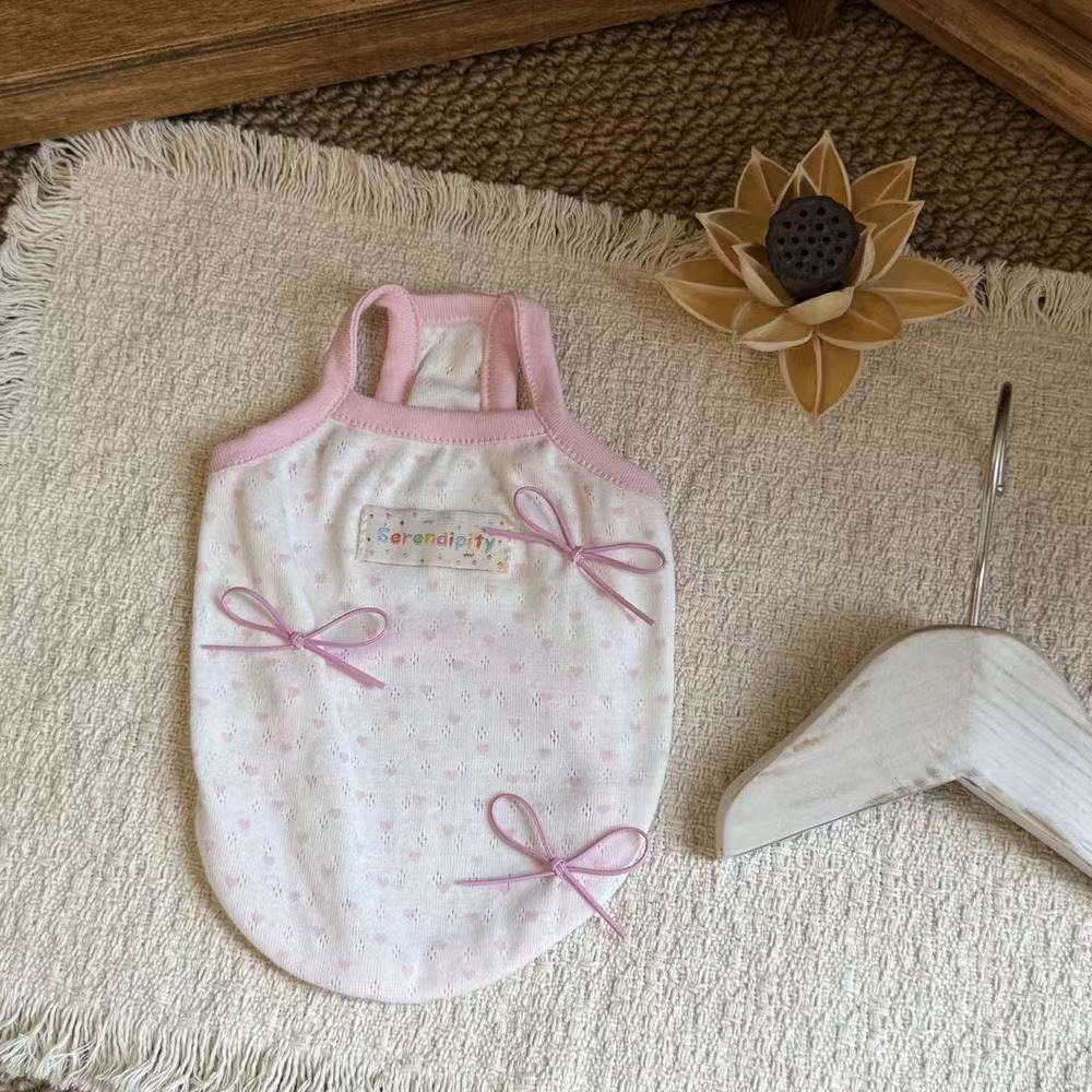 Serendipity Bow Pet Tank Top – Soft Summer Dog & Cat Shirt  013