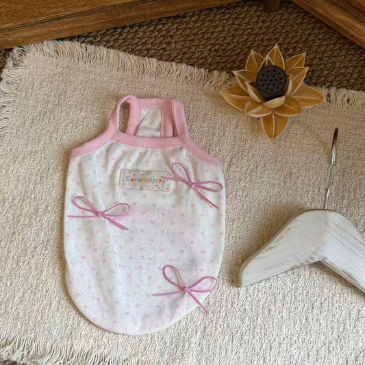 Serendipity Bow Pet Tank Top – Soft Summer Dog & Cat Shirt  013