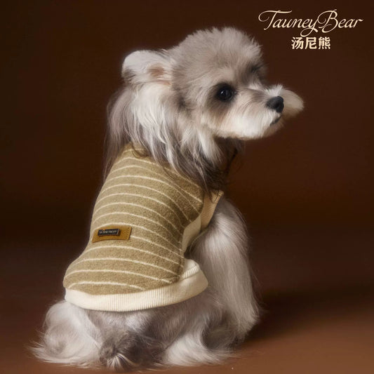 Tauney Bear Striped Knit Dog Sweater clothes