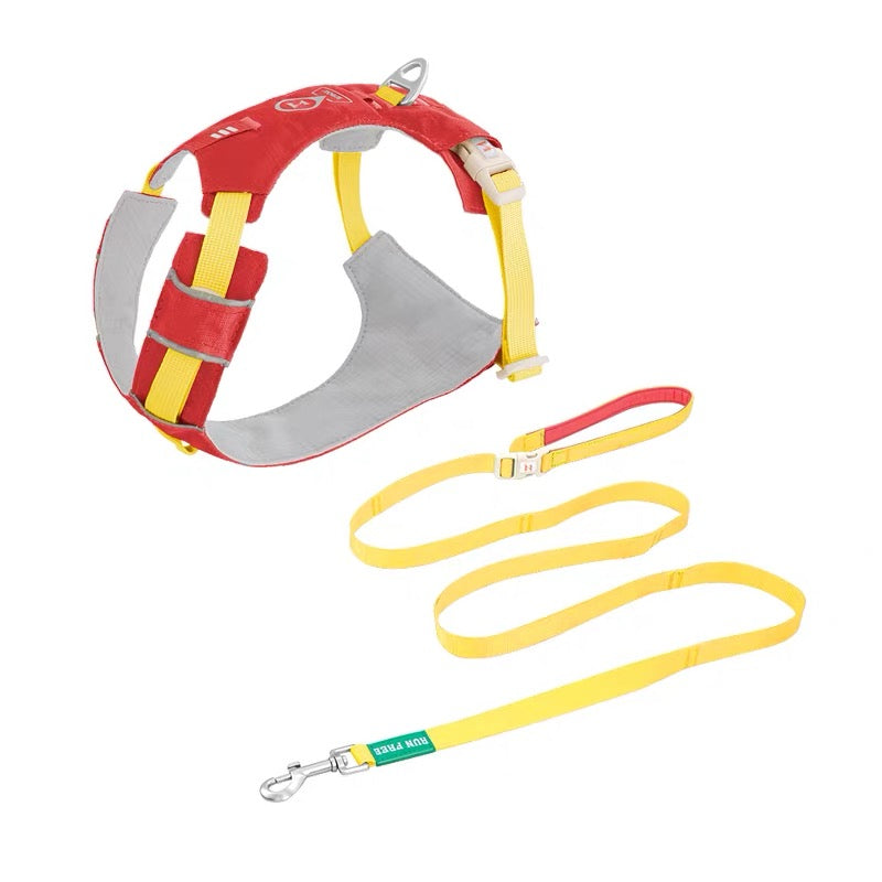 Zooland -Trail Dog Harness & Leash Set – Red & Yellow