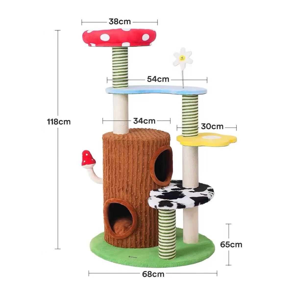 ZEZE Happy Farm Cat Tree & Scratching Tower