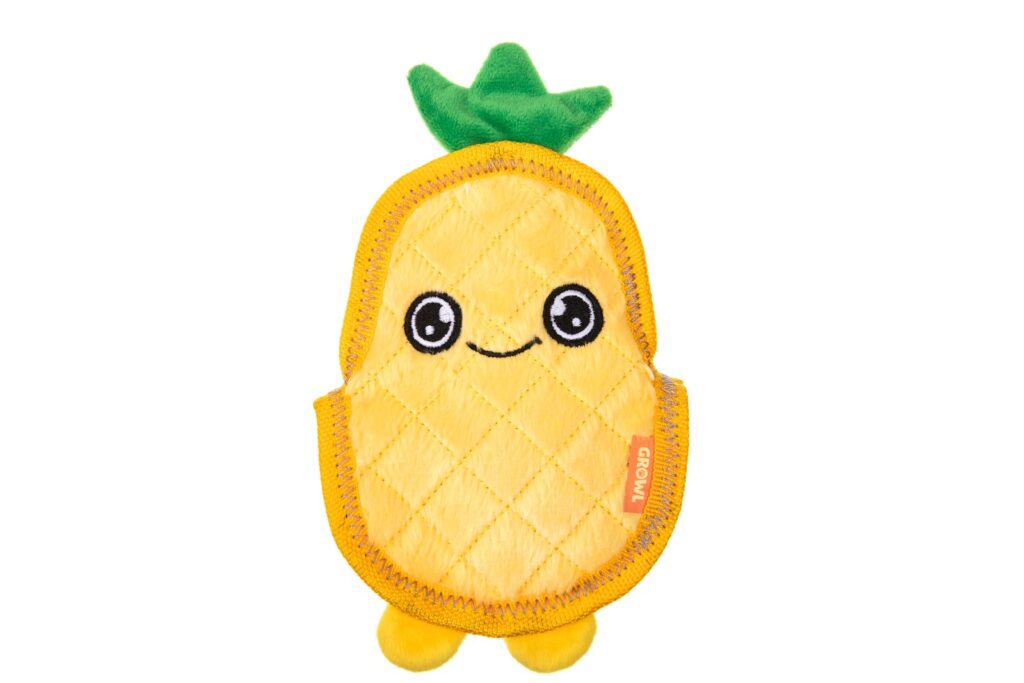 Pineapple - Yellow Growl Flip Floppz Plush Dog Toy