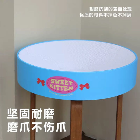 Sweet Kitten Round Cat Scratcher Bed