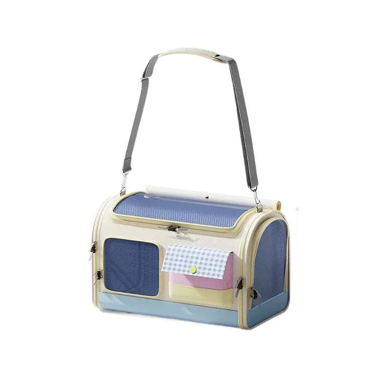 MP Pastel Plaid Structured Pet Carrier Bag