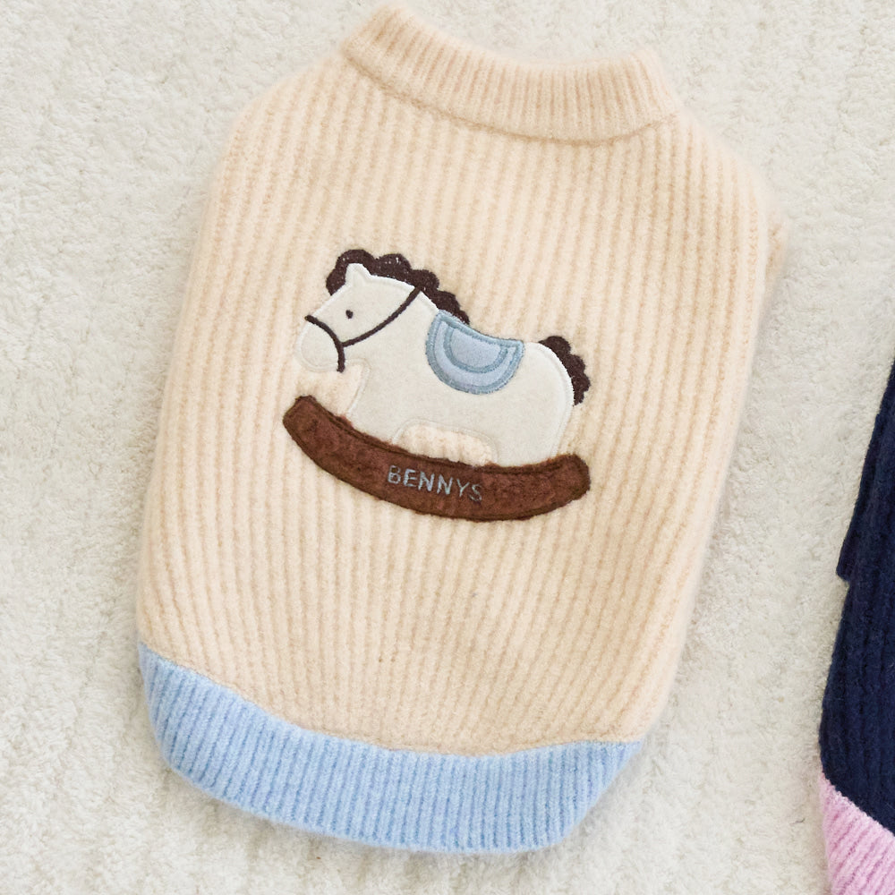 BENNY’S Rocking Horse Knit Dog Vest