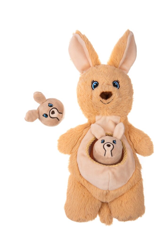 Kangaroo - Brown Growl Sidekicks Burrow Dog Toy