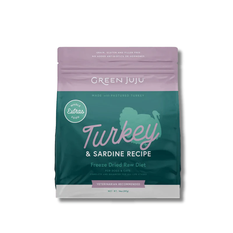Green Juju - Freeze-Dried - Turkey & Sardine - 14oz