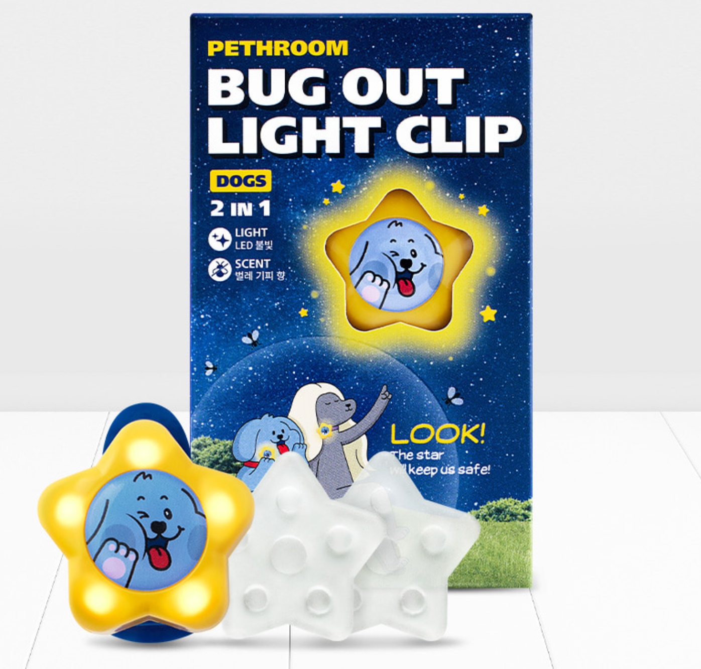 Pethroom Bug Out Light Clip – 2-in-1 LED Safety Light & Mosquito-Repellent Scent