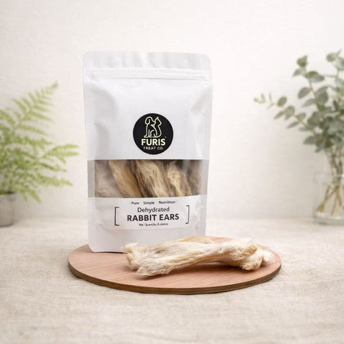 Furis Treat Co. Dehydrated Rabbit Ears — 8 pieces