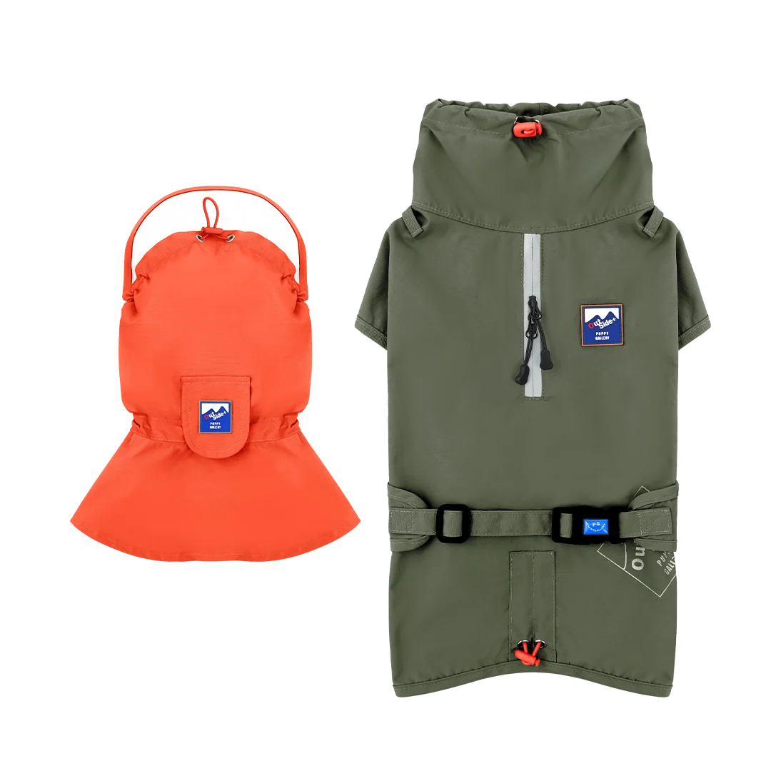 Puppy GALLERY All Weather Water Shield Poncho - Dog Rain Suit