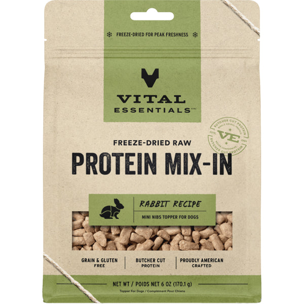 FD Raw Protein Mix-In Rabbit Topper MiniNibs6OZ