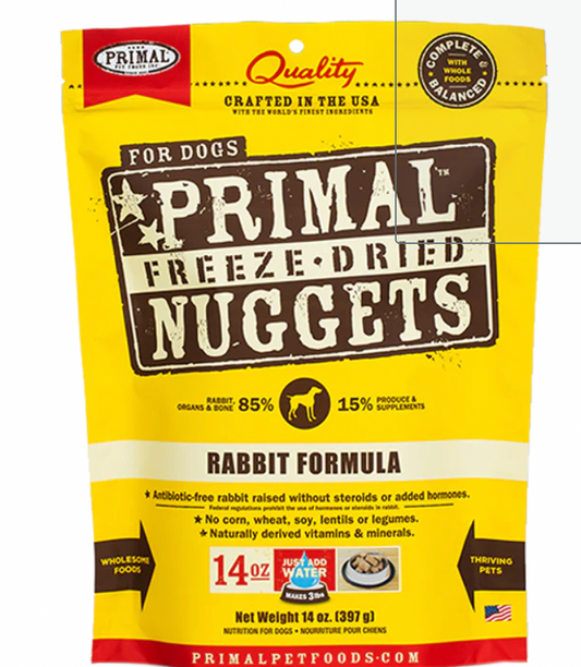 PRIMAL rabbit nuggets for dog