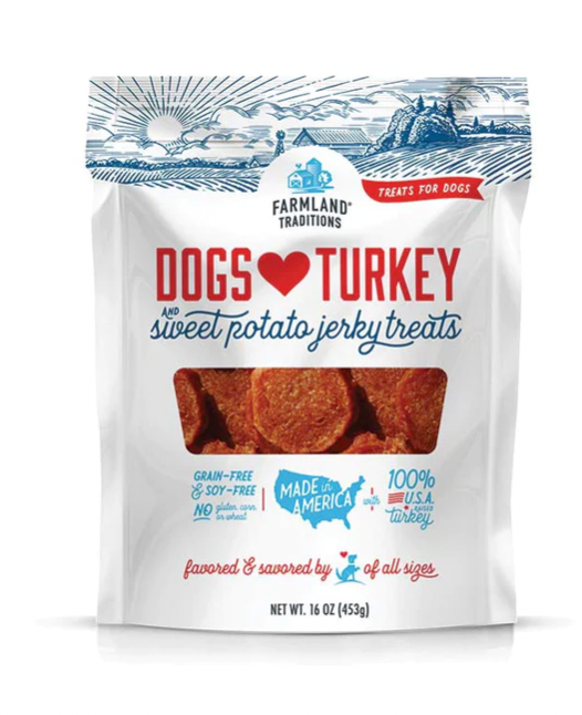 Farmland Traditions turckey and sweet potato treats for dog