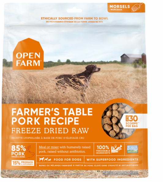 Open Farm Dog Freeze Dried Raw Farmer's Table Pork