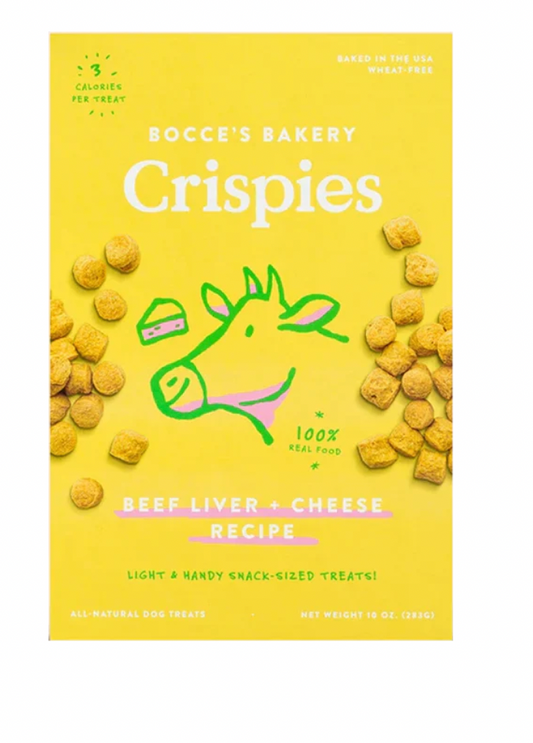 Bocce's Bakery - Beef Liver + Cheese Crispies - 10oz